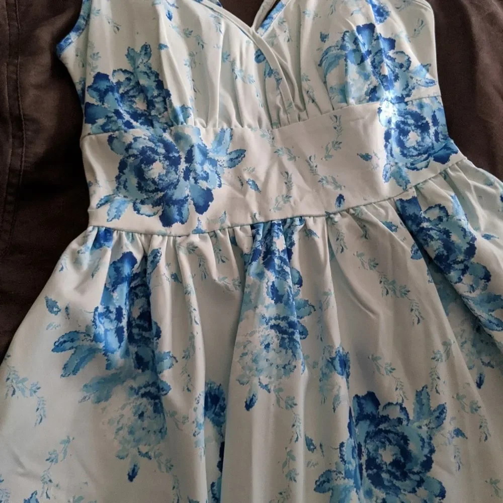 NWOT! Structured Retro Floral A-line Dress Sisjuly